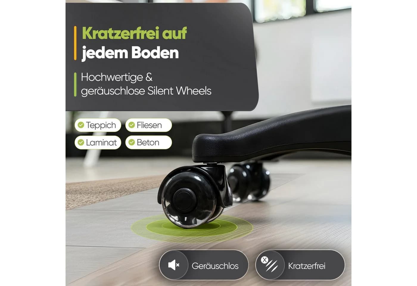 Steinlife Arbeitshocker Ergonomisch [TESTSIEGER] Bürohocker Höhenverstellbar - Bild 3