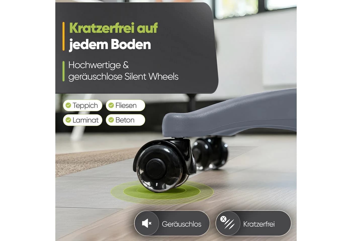 Steinlife Arbeitshocker Ergonomisch [TESTSIEGER] Bürohocker Höhenverstellbar - Bild 3