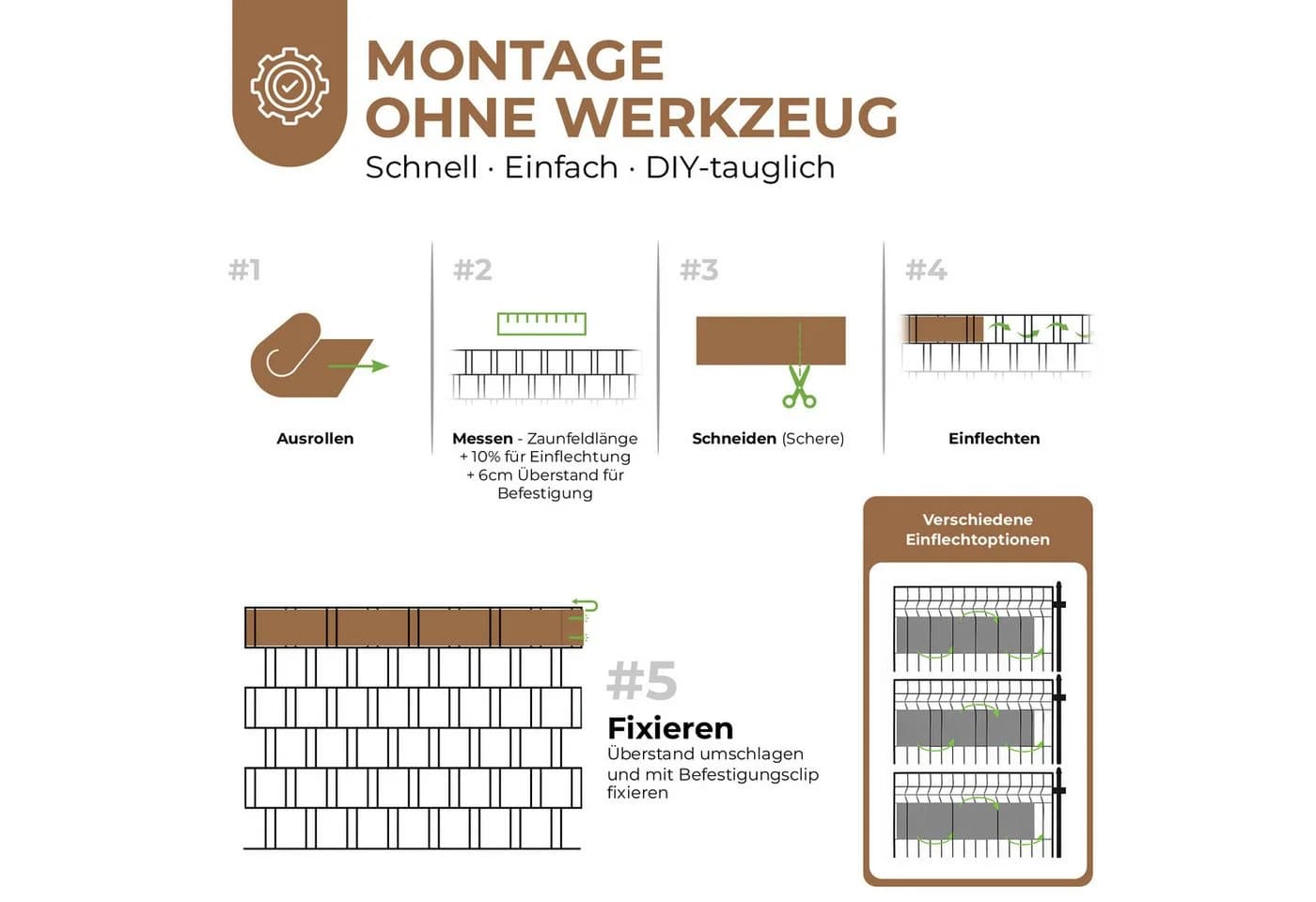 BooGardi PVC Sichtschutzstreifen Grau 19x35m - Bild 5