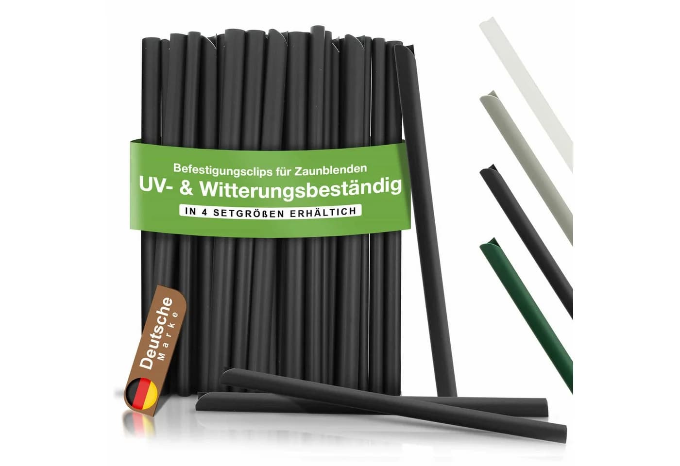 BooGardi Zaunverbinderset Befestigungsclips für Sichtschutzstreifen Anthrazit - Bild 2