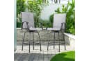 Avestar Gartenstuhl drehbare Barhocker 2er Set Grau/Schwarz Bild 4