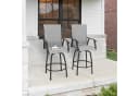 Avestar Gartenstuhl drehbare Barhocker 2er Set Grau/Schwarz Bild 5