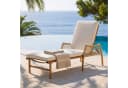Avestar Gartenliege Beige mit verstellbarer Rückenlehne und Kissen Bild 1