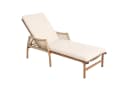 Avestar Gartenliege Beige mit verstellbarer Rückenlehne und Kissen Bild 2