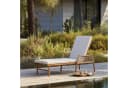 Avestar Gartenliege Beige mit verstellbarer Rückenlehne und Kissen Bild 5