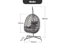 Avestar Hängesessel Outdoor-Schaukel Eiform Grau mit Kissen Bild 1