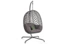 Avestar Hängesessel Outdoor-Schaukel Eiform Grau mit Kissen Bild 3