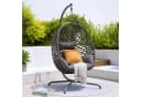 Avestar Hängesessel Outdoor-Schaukel Eiform Grau mit Kissen Bild 4