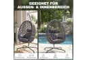 Avestar Hängesessel Outdoor-Schaukel Eiform Grau mit Kissen Bild 5