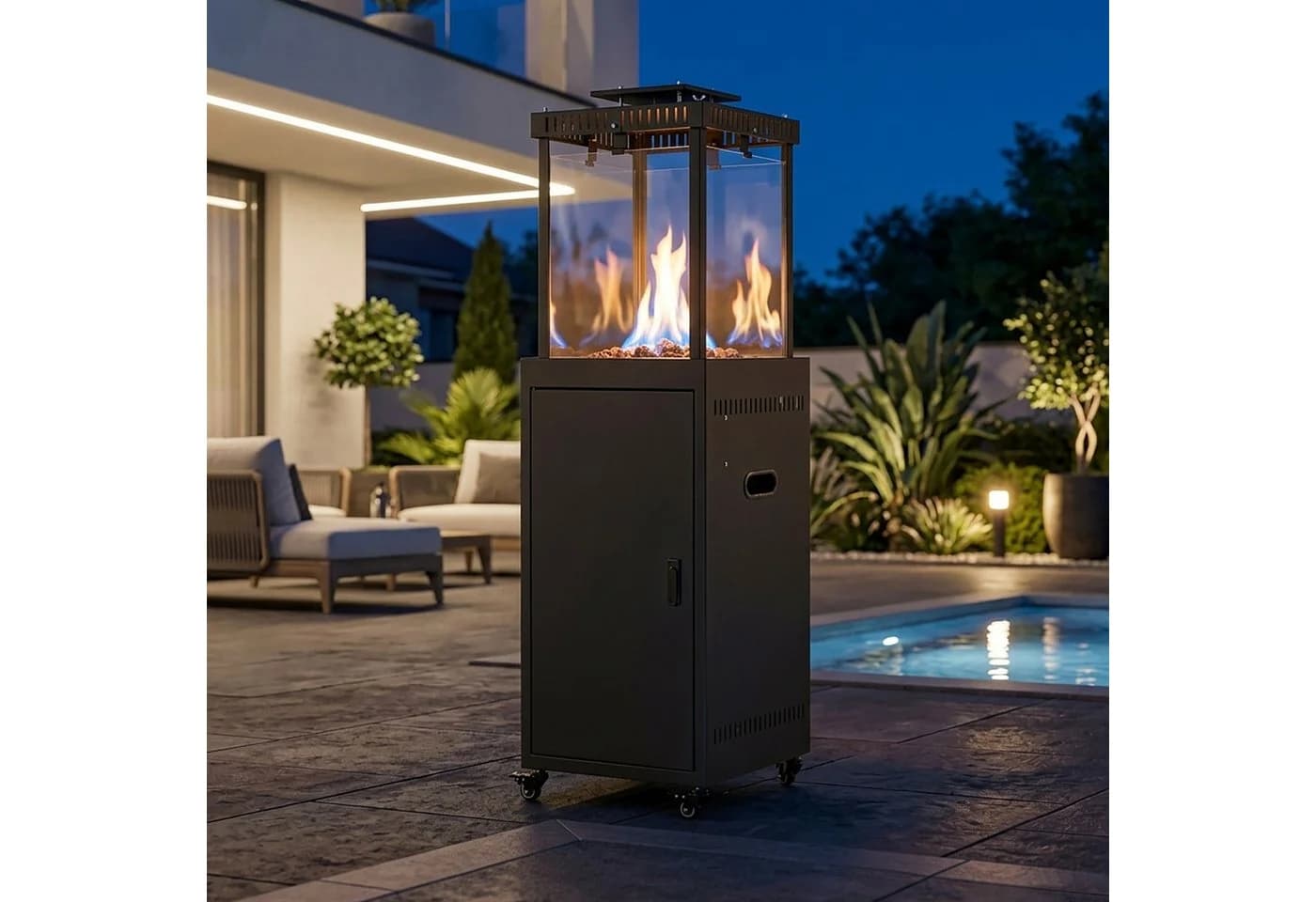 Avestar Gas-Terrassenheizer 11 kW rauchfrei mit Lavasteinen - Bild 3