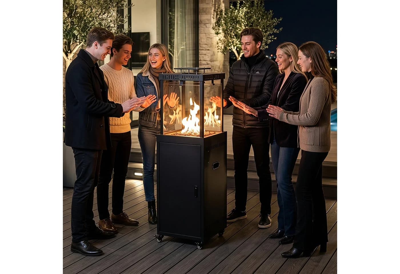 Avestar Gas-Terrassenheizer 11 kW rauchfrei mit Lavasteinen - Bild 5