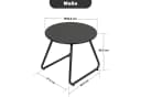 Avestar Beistelltisch 45 cm rund schwarz Metall Bild 1