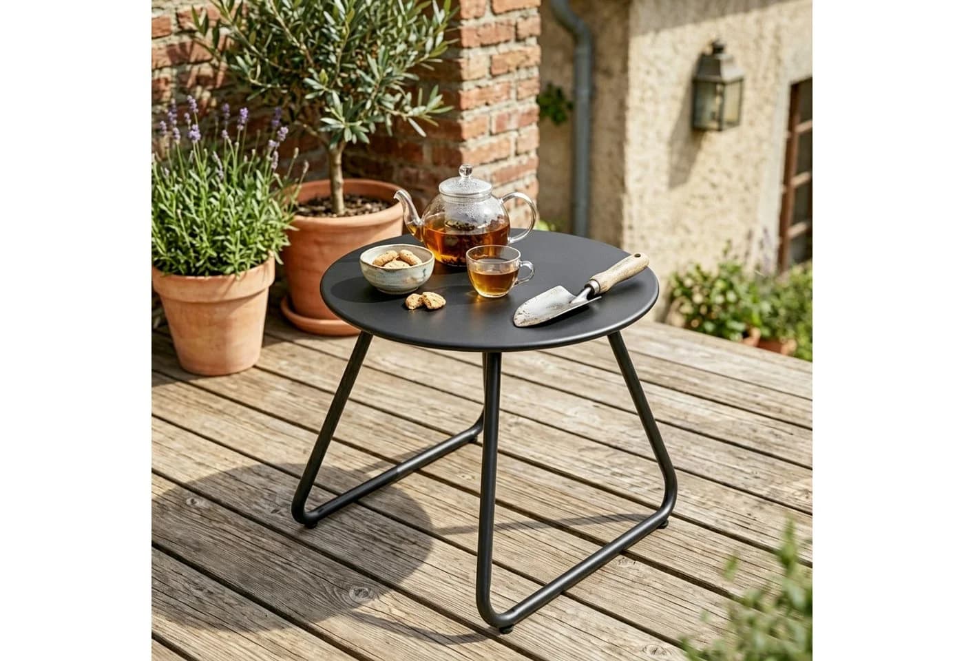 Avestar Beistelltisch 45 cm rund schwarz Metall - Bild 3
