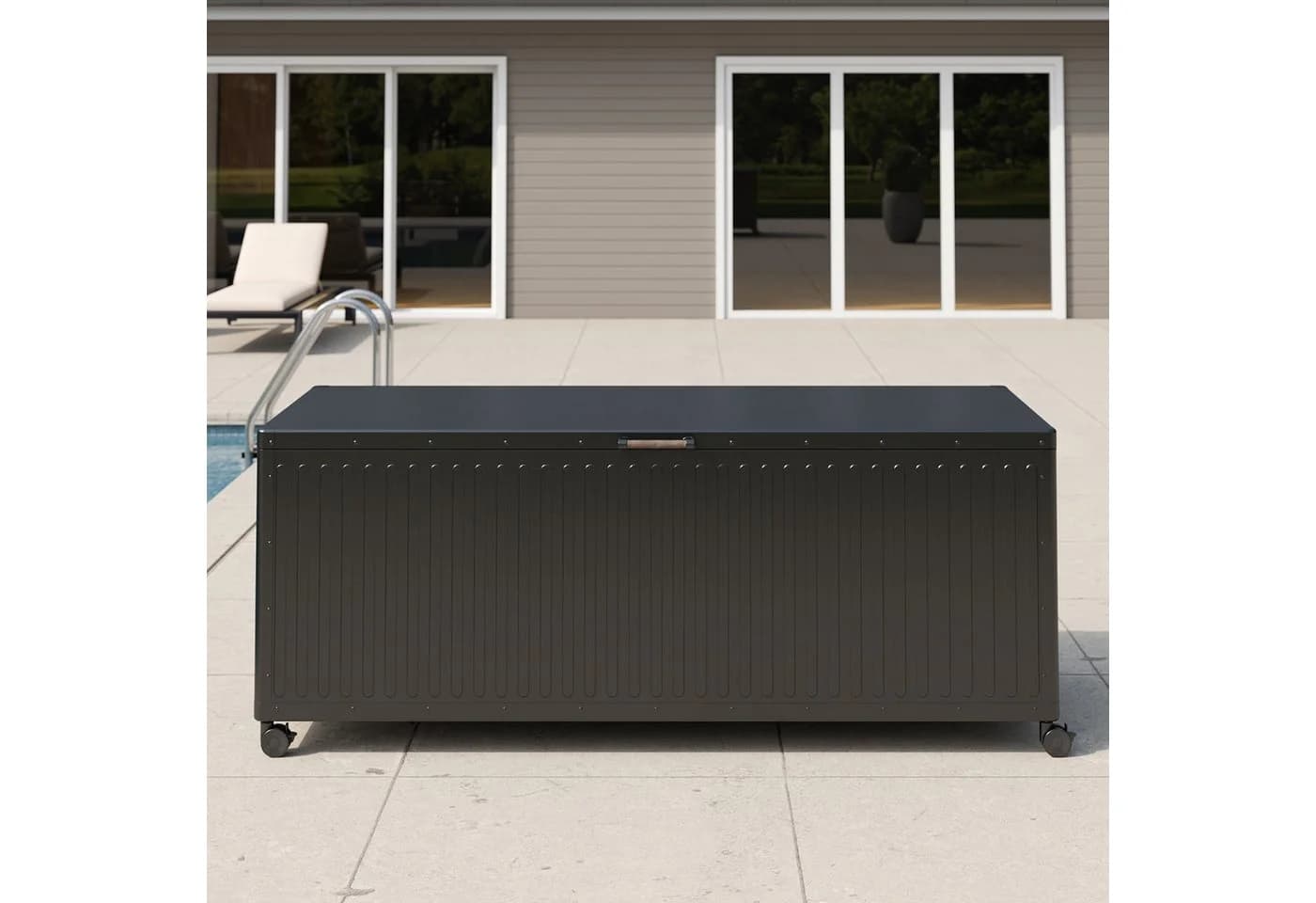 Mirador Gartenbox Aluminium Anthrazit mit Rollen & Soft-Close - Bild 3