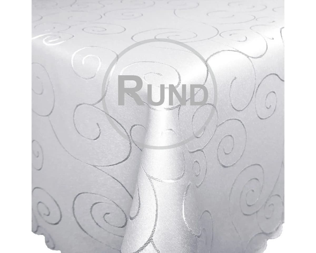Bronze Tischdecke Ornamente Rund Tischdecke Seidenglanz Uni Damast