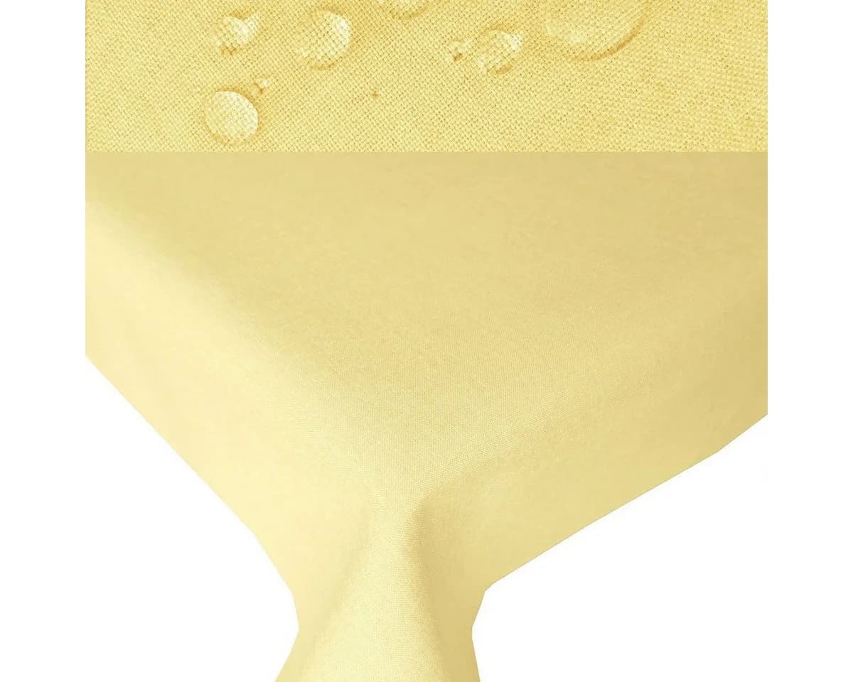 Tischdecke Strapazierfähig Leinenoptik Gelb Bügelfrei Fleckschutz