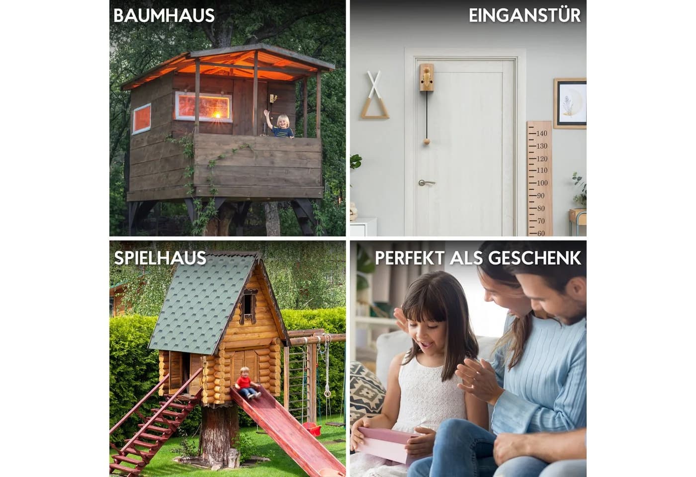 Eli Spielzeug-Gartenset Klingel aus Holz für Baumhaus - Bild 3