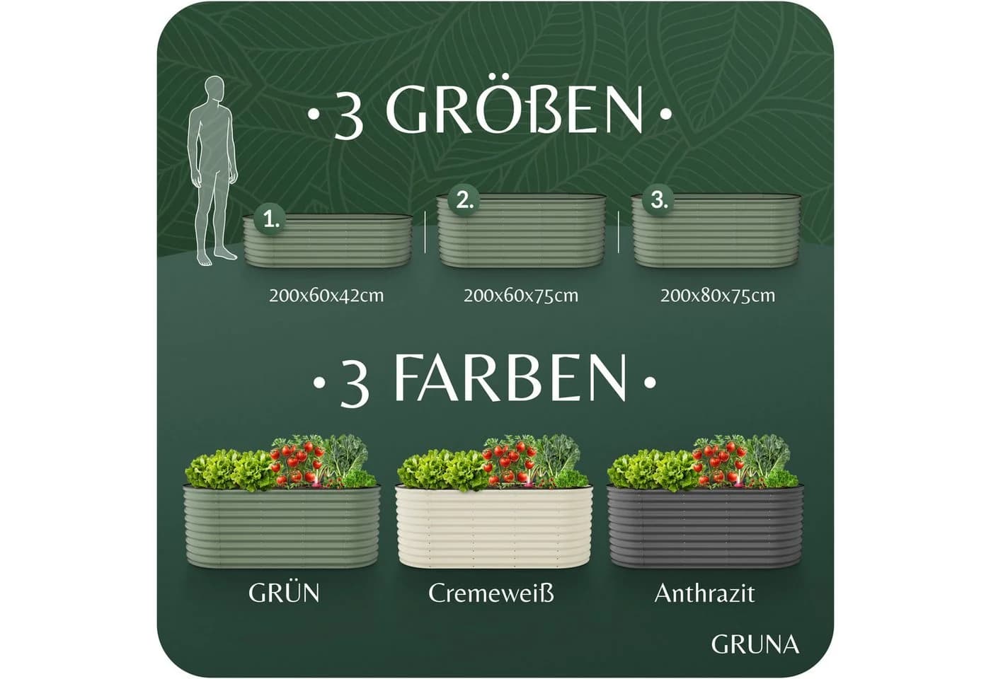GRUNA Hochbeet Metall 6 in 1 Modular Kit - Bild 4