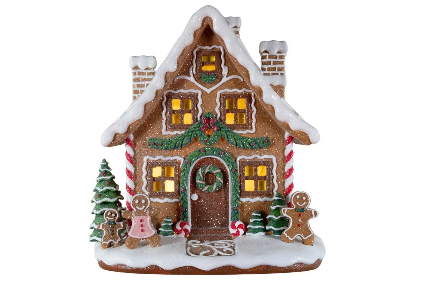 Christmas Paradise Lebkuchenhaus LED 24cm Braun
