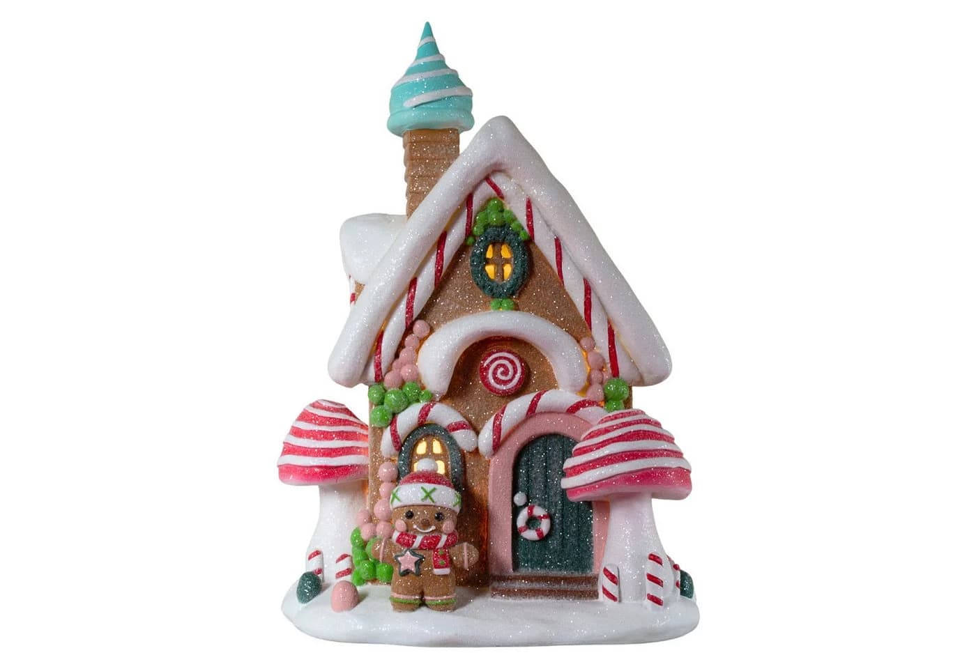 Christmas Paradise Lebkuchenhaus LED 30cm Bunt Pastellfarben