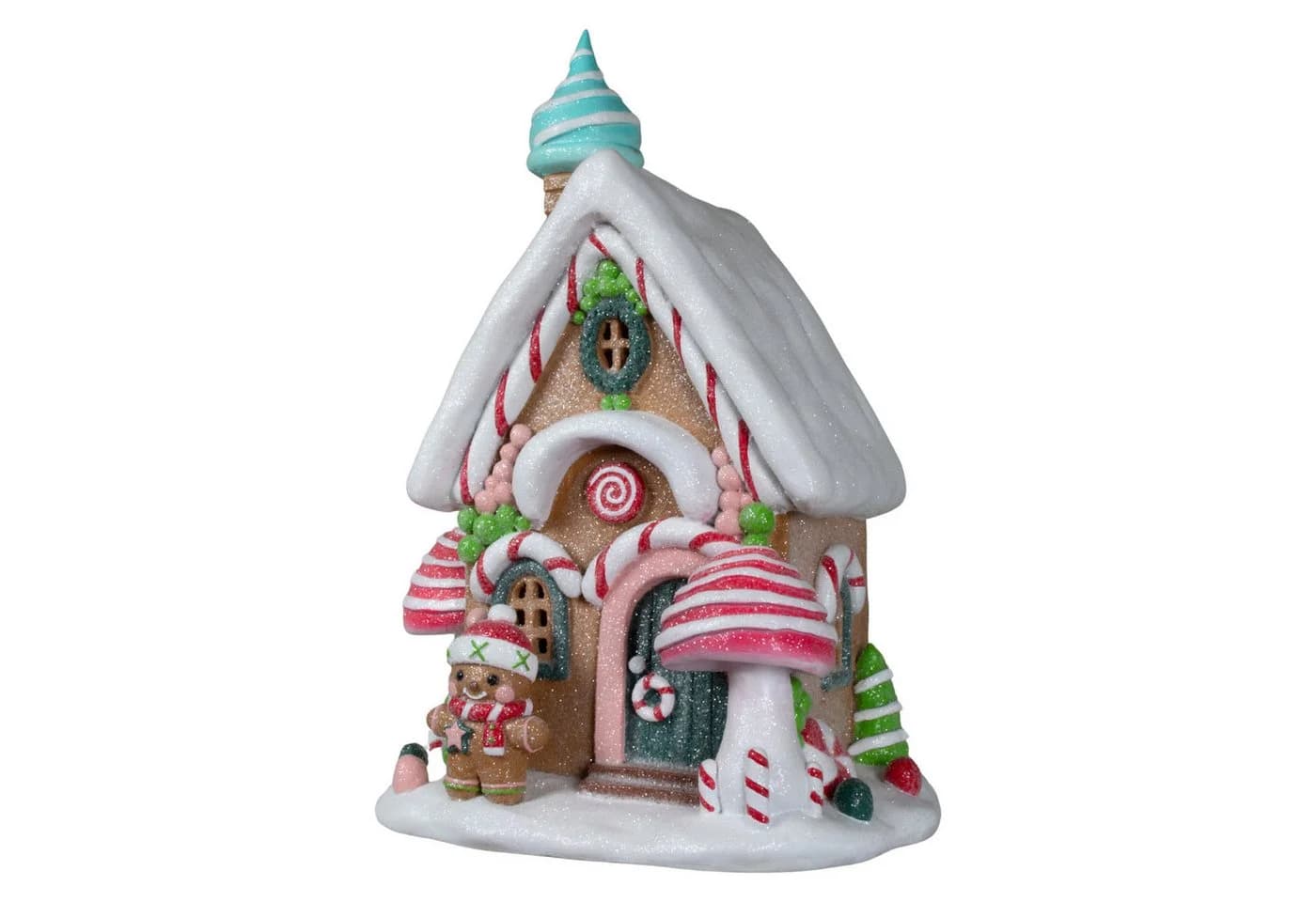 Christmas Paradise Lebkuchenhaus LED 30cm Bunt Pastellfarben - Bild 3
