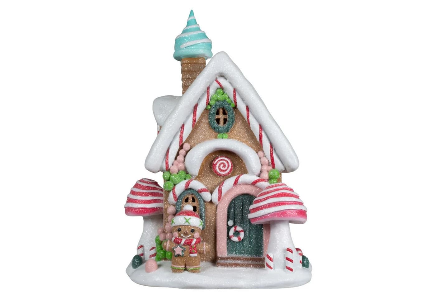 Christmas Paradise Lebkuchenhaus LED 30cm Bunt Pastellfarben - Bild 4
