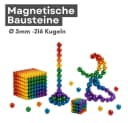 MaajeeKuto Magnetische Bausteine 216 Kugeln 5mm - Interaktives Desktop-Spielzeug Bild 2