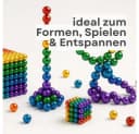 MaajeeKuto Magnetische Bausteine 216 Kugeln 5mm - Interaktives Desktop-Spielzeug Bild 4