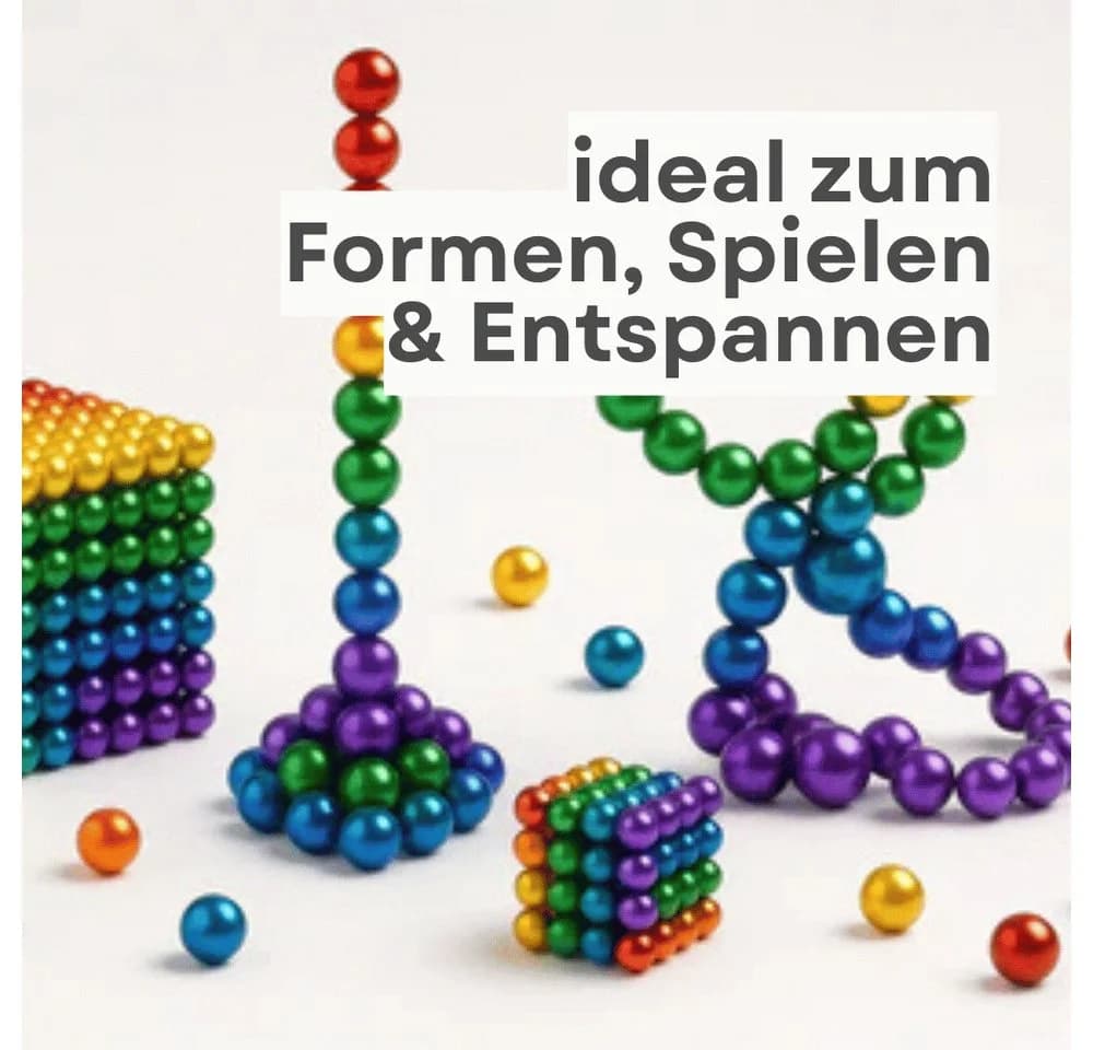 MaajeeKuto Magnetische Bausteine 216 Kugeln 5mm - Interaktives Desktop-Spielzeug - Bild 4