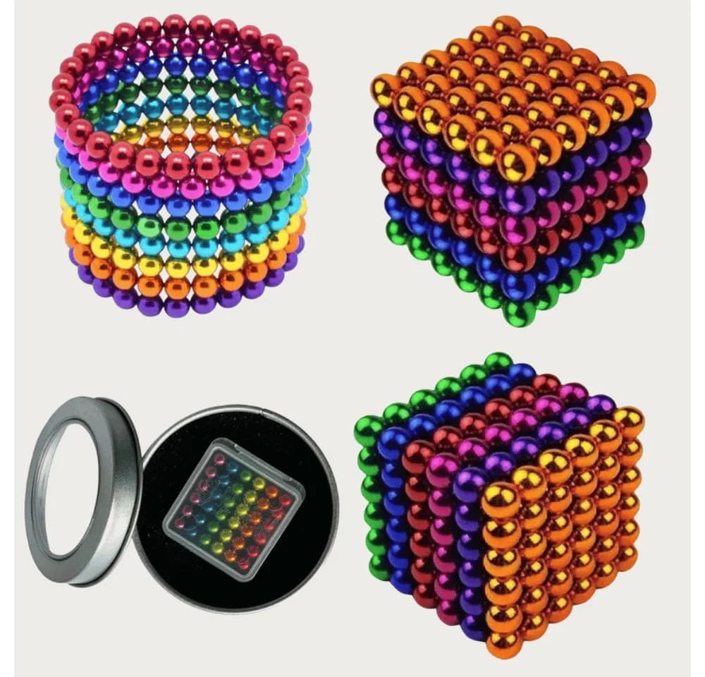 MaajeeKuto Magnetische Bausteine 216 Kugeln 5mm - Interaktives Desktop-Spielzeug - Bild 5