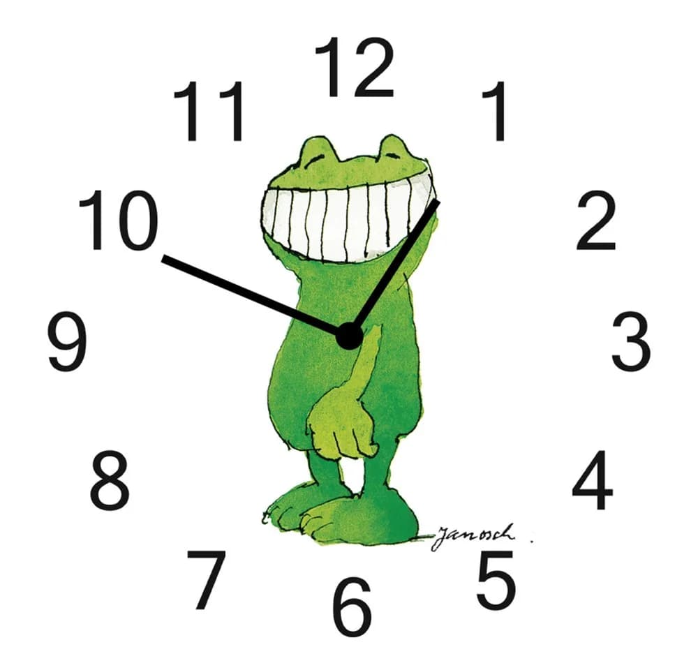 LuckyLinde Wanduhr Frosch JANOSCH Bunt Acrylglas - Bild 2