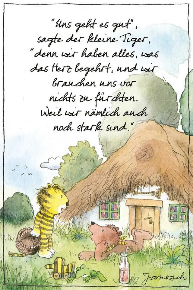 LuckyLinde Wanddeko JANOSCH Bär und Tiger Stahlschild Bunt - Bild 2