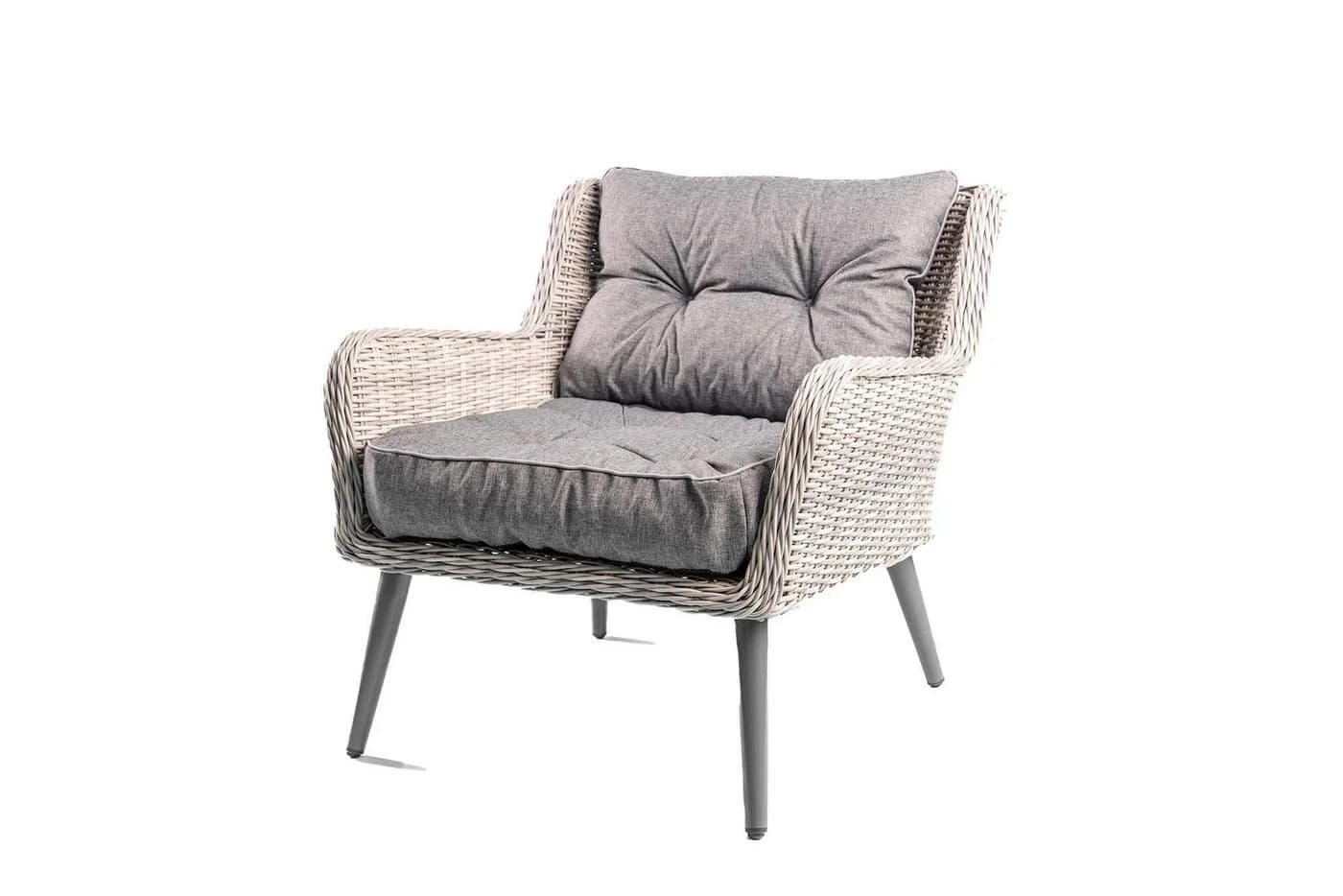 TexDeko Stuhlkissen Loungekissen 2-tlg. Set Gartenpolster für Rattanmöbel UV-Beständig Wasserabweisend mit Anti-Rutsch Boden - Bild 2