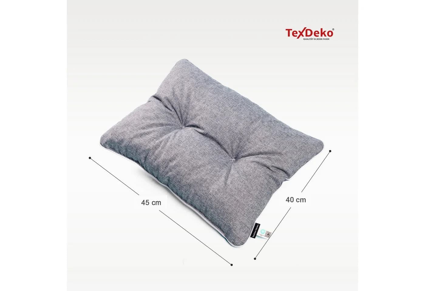 TexDeko Stuhlkissen Loungekissen 2-tlg. Set Gartenpolster für Rattanmöbel UV-Beständig Wasserabweisend mit Anti-Rutsch Boden - Bild 3