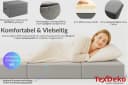 TexDeko Klappmatratze Premium Grau 15 cm Visco Härtegrad H3 Bild 1