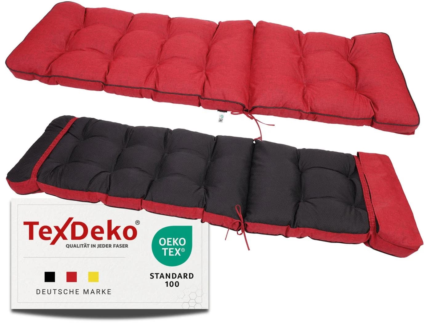 TexDeko Liegenauflage Ecolen Premium Grau UV-beständig Wasserabweisend - Bild 5