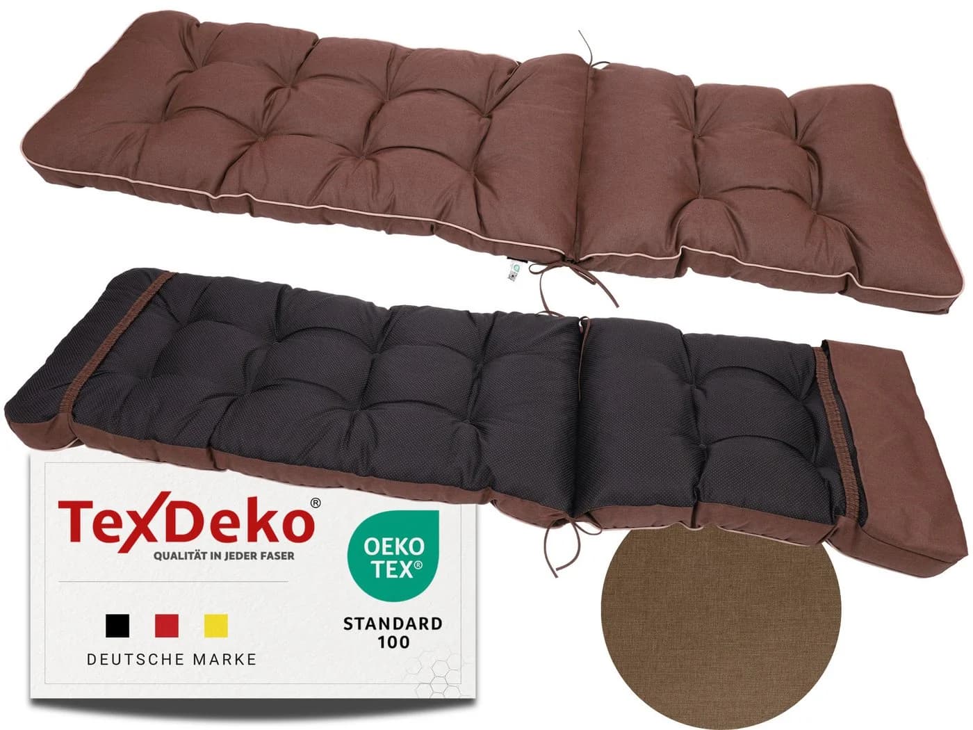 TexDeko Liegenauflage Ecolen Premium Grau UV-beständig Wasserabweisend - Bild 5