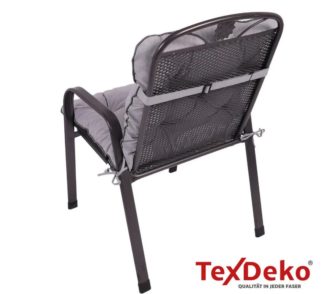 TexDeko Sitzauflage Grau UV-beständig Wasserabweisend - Bild 3