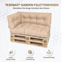 TexDeko Garden Palettenkissen Seitenkissen Braun Wasserabweisend Bild 1