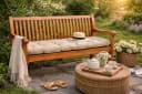 TexDeko Gartenbankauflage Beige wasserabweisend UV-beständig Bild 1