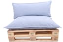 TexDeko Palettenkissen-Set Cord wasserabweisend 2-tlg. Blau Bild 2