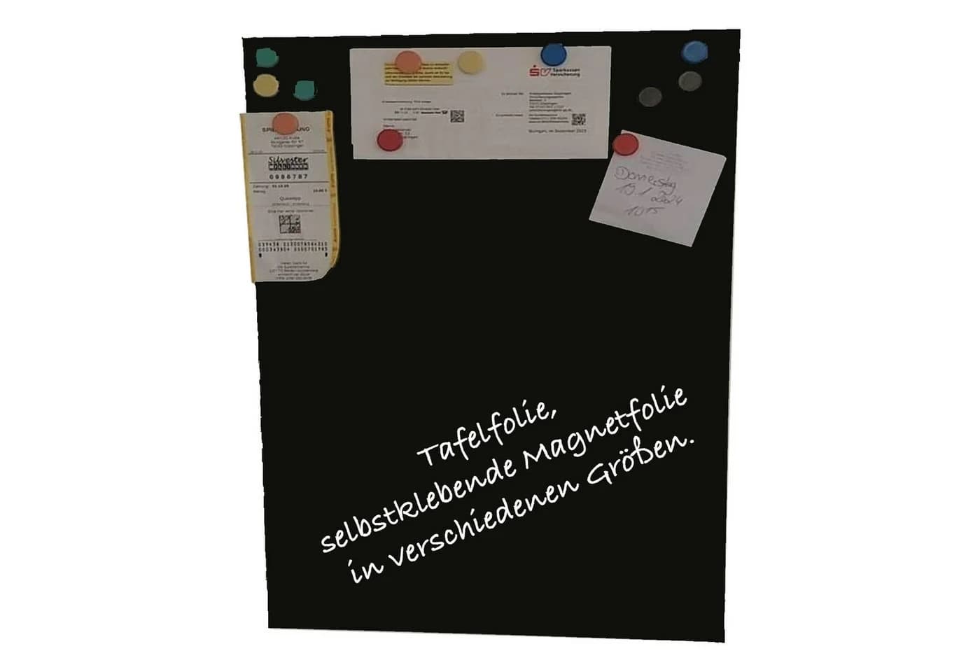 karofoilfix Magnetfolie Tafelfolie Schwarz Selbstklebend +10 Magnete - Bild 2