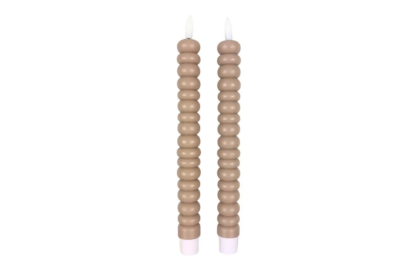 dasmöbelwerk LED-Stabkerzen 2er Set Timer Beige