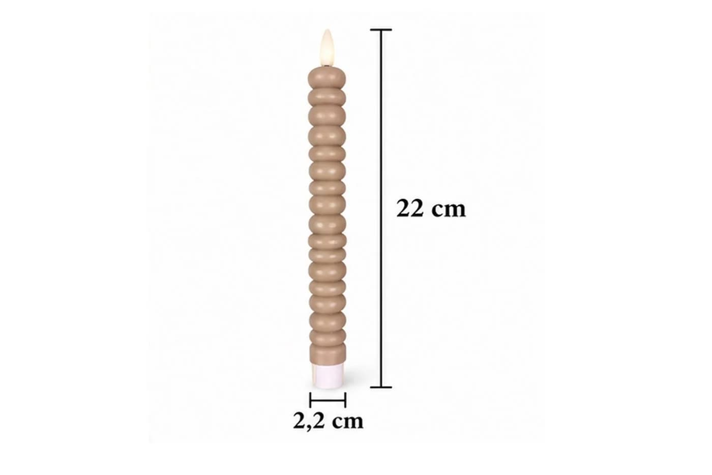 dasmöbelwerk LED-Stabkerzen 2er Set Timer Beige - Bild 3