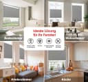 DomDeco Thermo Plissee Grau ohne Bohren mit Klemmfix Bild 3
