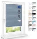 DomDeco Thermo-Plissee Blau Ohne Bohren Up-and-Down Bild 2