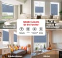 DomDeco Thermo-Plissee Blau Ohne Bohren Up-and-Down Bild 3
