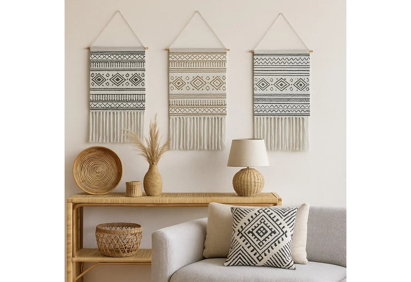Marrakesch Orient & Mediterran Interior Wandteppich Calegora Schwarz Boho Ethno - Bild 4
