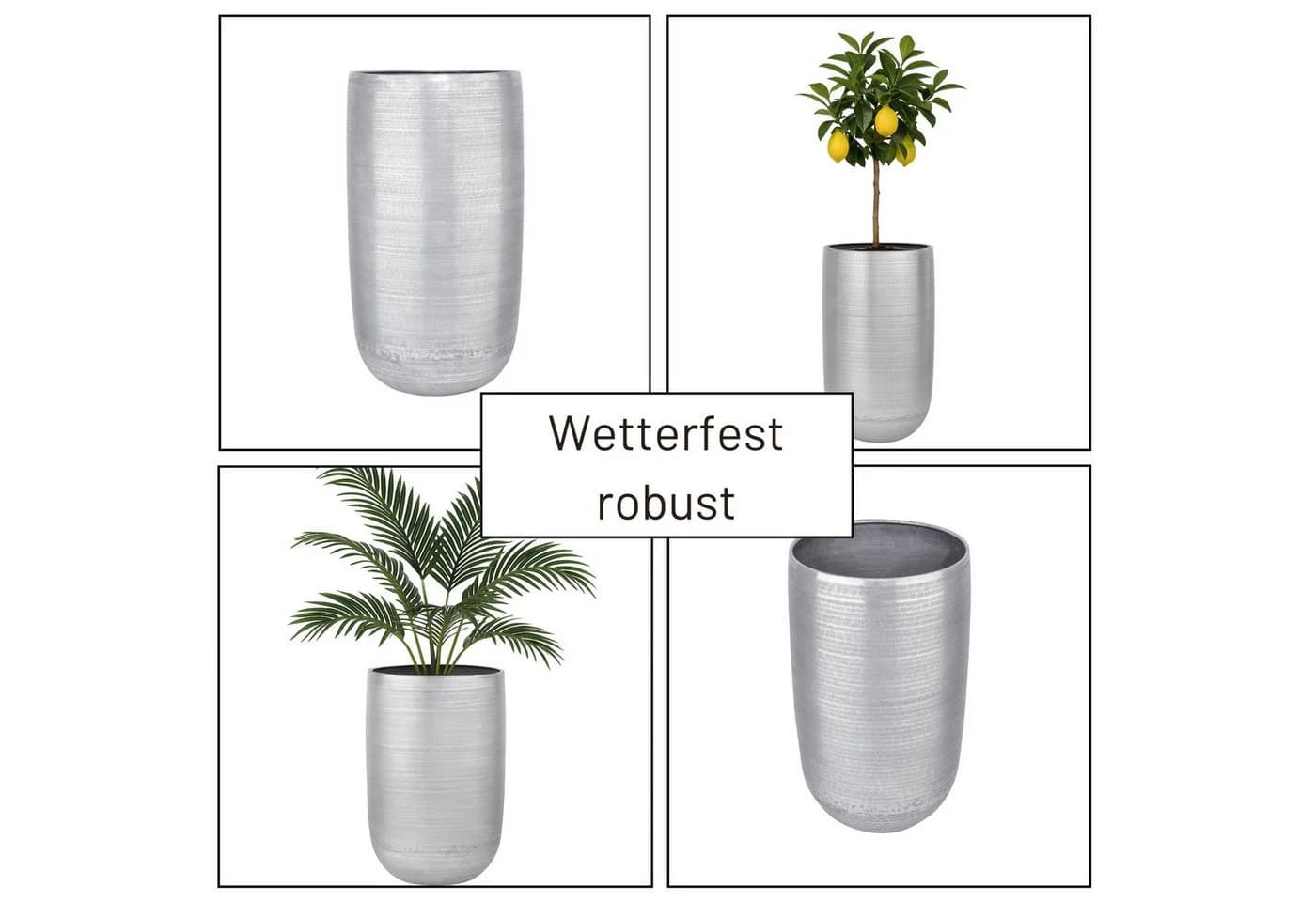 Marrakesch Orient & Mediterran Interior Pflanzkübel Camiel Silber Aluminium - Bild 5