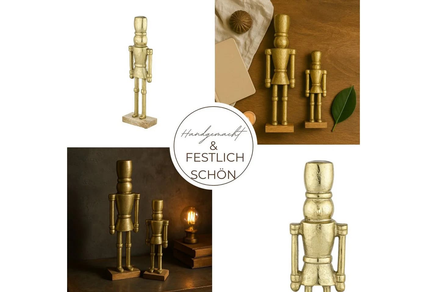 Marrakesch Orient & Mediterran Interior Dekofigur Nussknacker Gold Aluminium - Bild 5